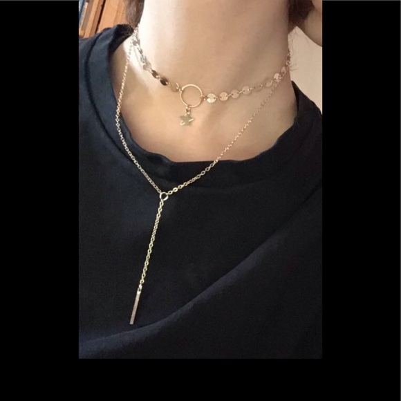 Gold Choker Necklace - Picture 2 of 2
